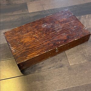 Vintage Wooden Box for art supplies